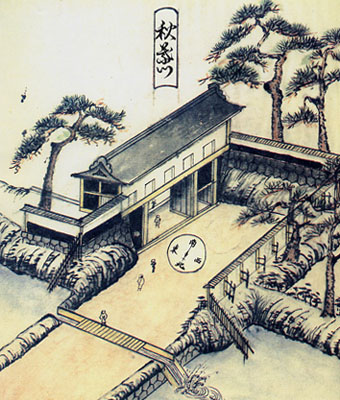 明治元年の村上城・秋葉門