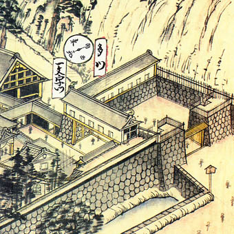 明治元年の村上城・一文字門