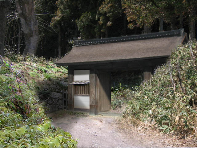 村上城・市内門の復元CG合成写真