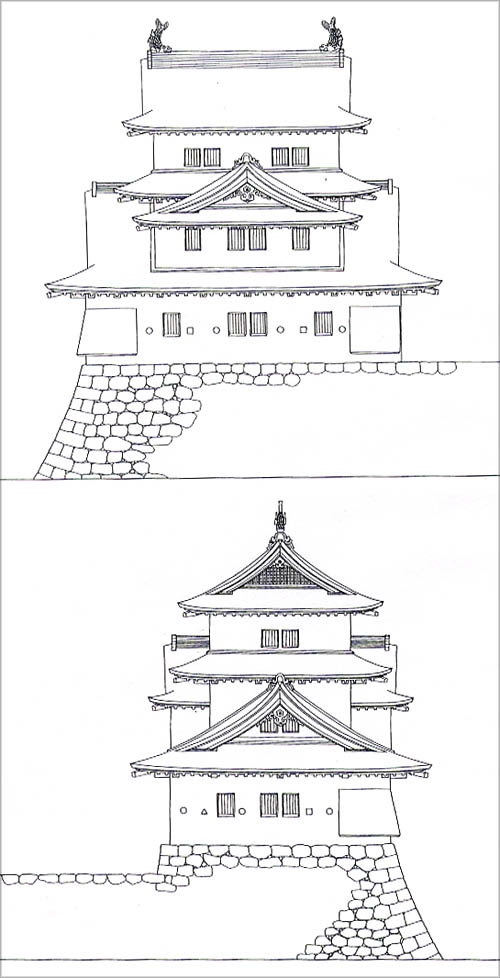 村上市による村上城・天守復元案