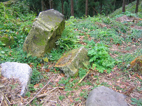 崩落が進む村上城・東門石垣
