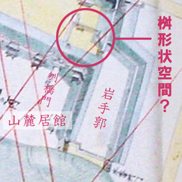 享保７年越後國村上城絵図より岩手郭付近