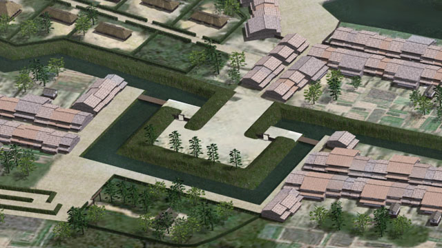 村上城庄内町桝形3DCG