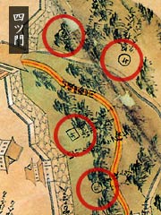 「正保の城絵図」に描かれた、村上城の多数の井戸群