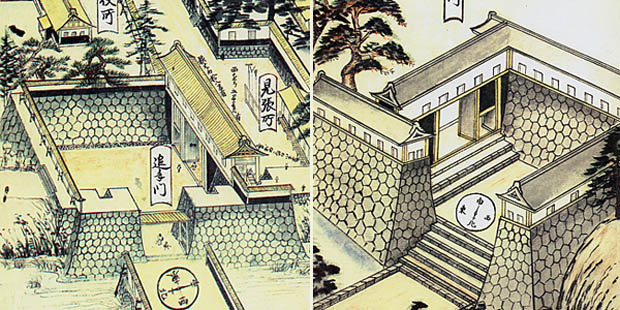村上城城門絵図