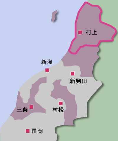 最盛期の村上藩領