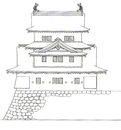 村上城天守復元案