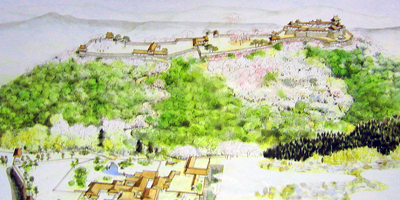 村上城復元完成予想図