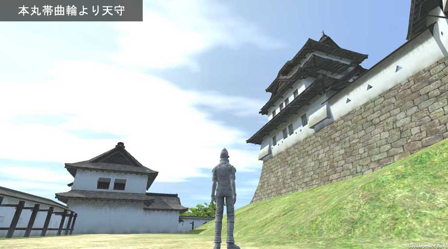 Unityで制作中の村上城ゲーム_天守付近